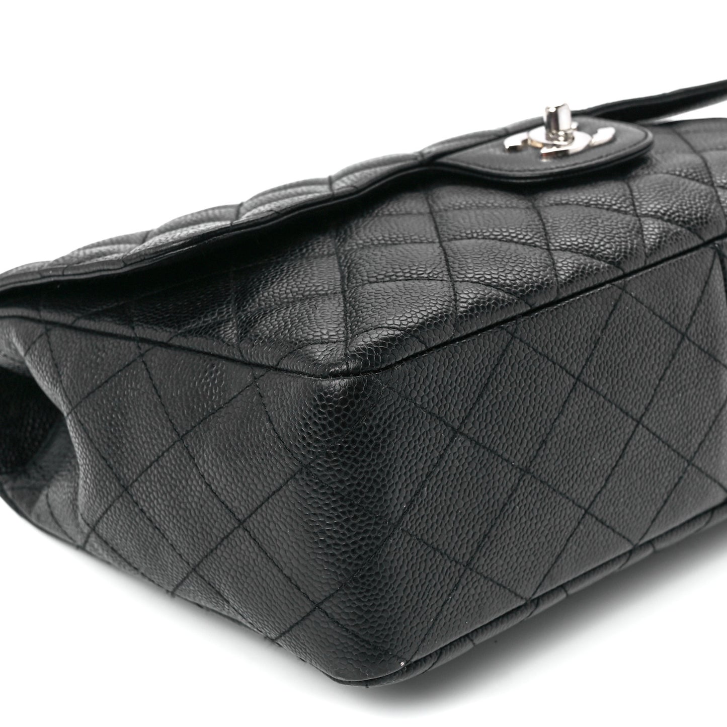 Caviar Quilted Jumbo Single Flap Black