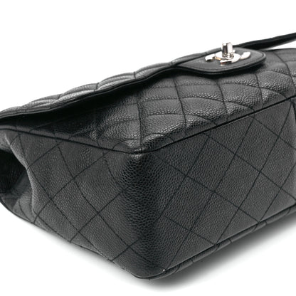 Chanel Caviar Quilted Jumbo Single Flap Black 11 of 12