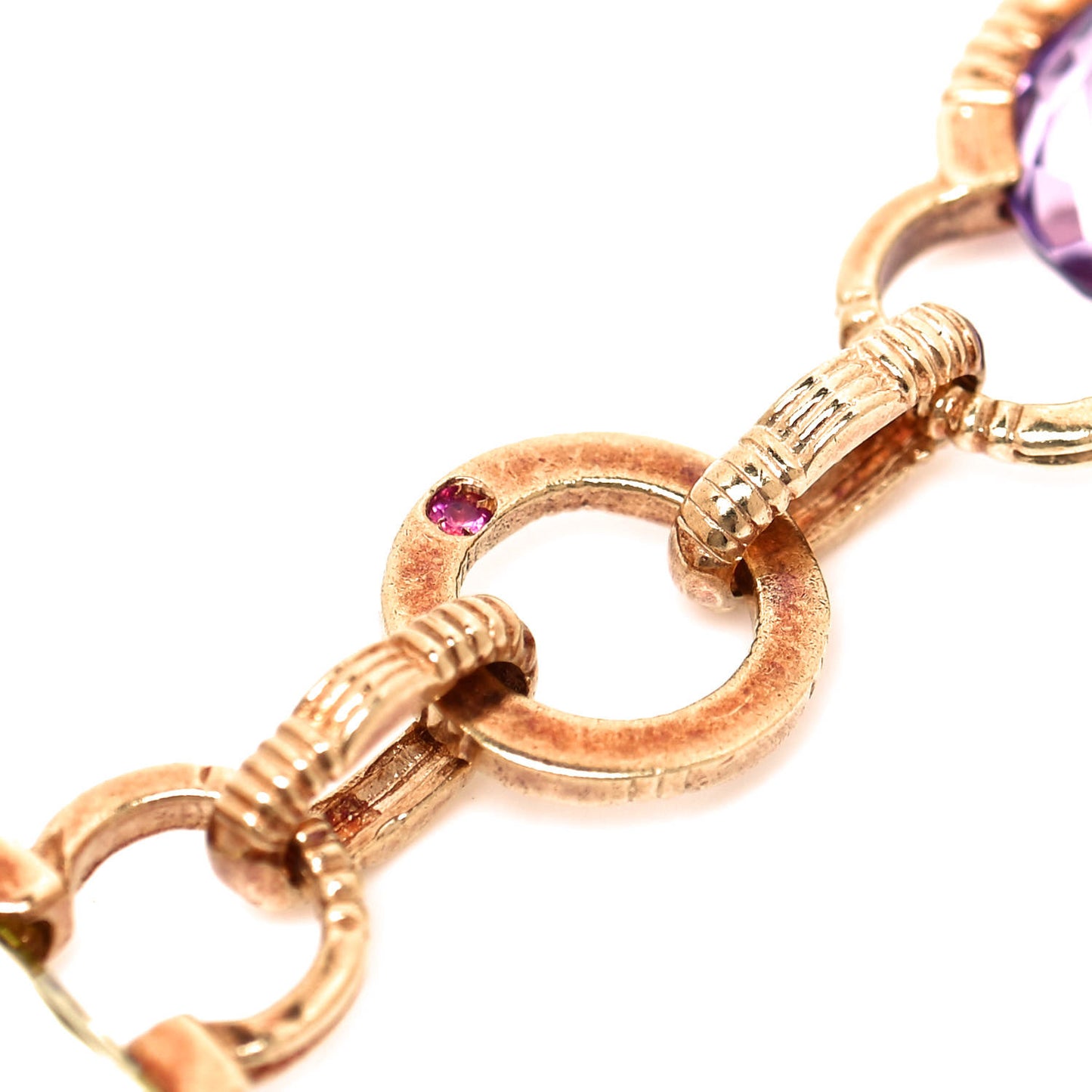 18K Yellow Gold Amethyst Prasiolite Drop Earrings