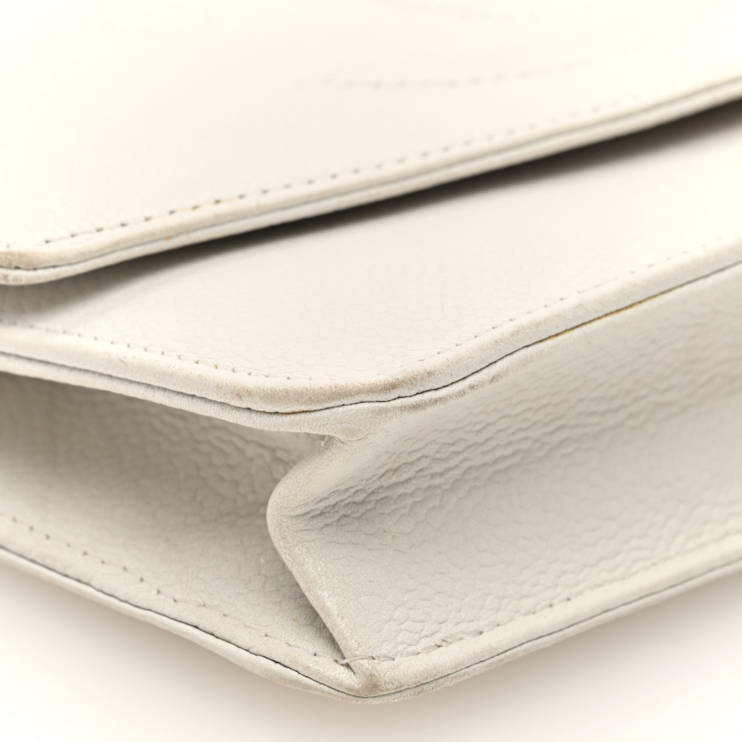 Chanel Caviar Timeless CC Wallet on Chain WOC White 9 of 11
