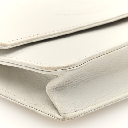 Chanel Caviar Timeless CC Wallet on Chain WOC White 9 of 11