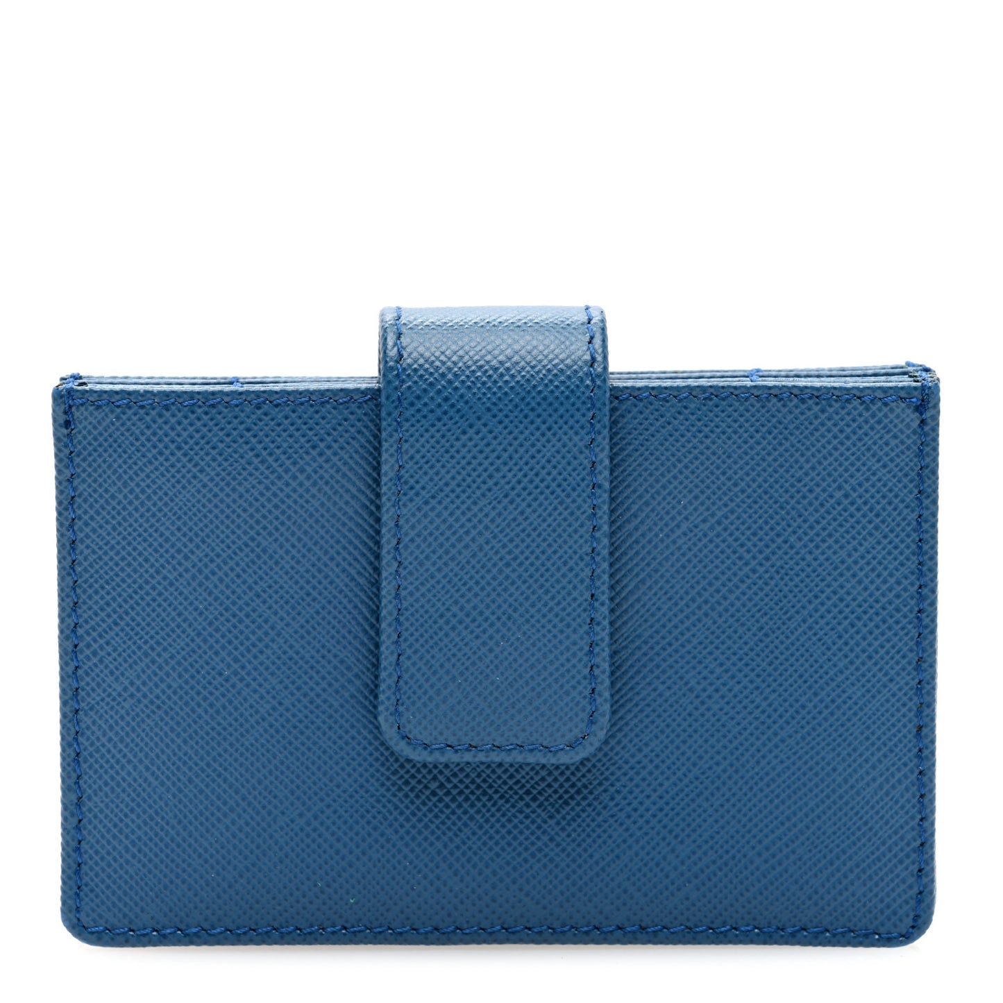 Saffiano Triangle Accordion Card Case Blue