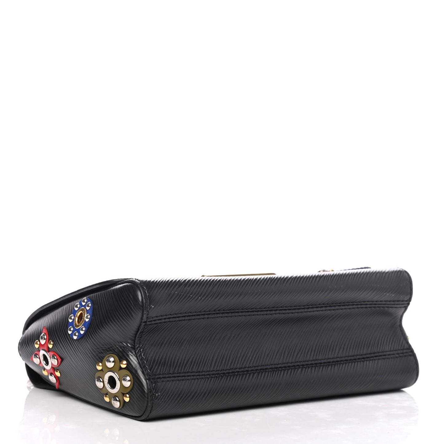 Epi Mechanical Flowers Twist Shoulder Bag MM Black