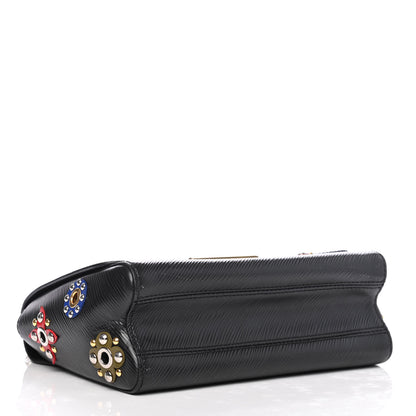 Louis Vuitton Epi Mechanical Flowers Twist Shoulder Bag MM Black 3 of 4