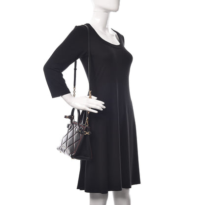 Burberry Lambskin Quilted Baby Banner Tote Black 2 of 18