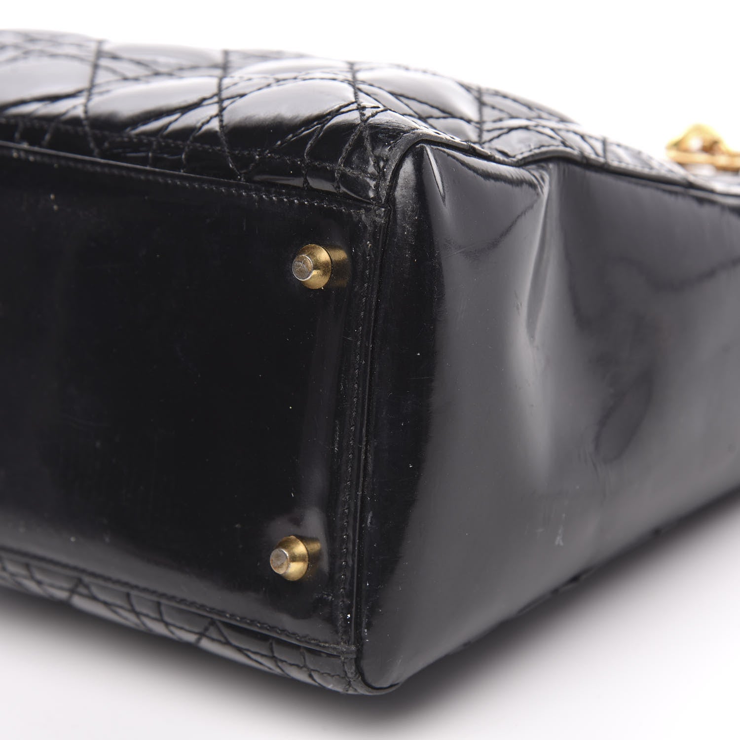 Christian Dior Patent Cannage Medium Lady Dior Black 10 of 14