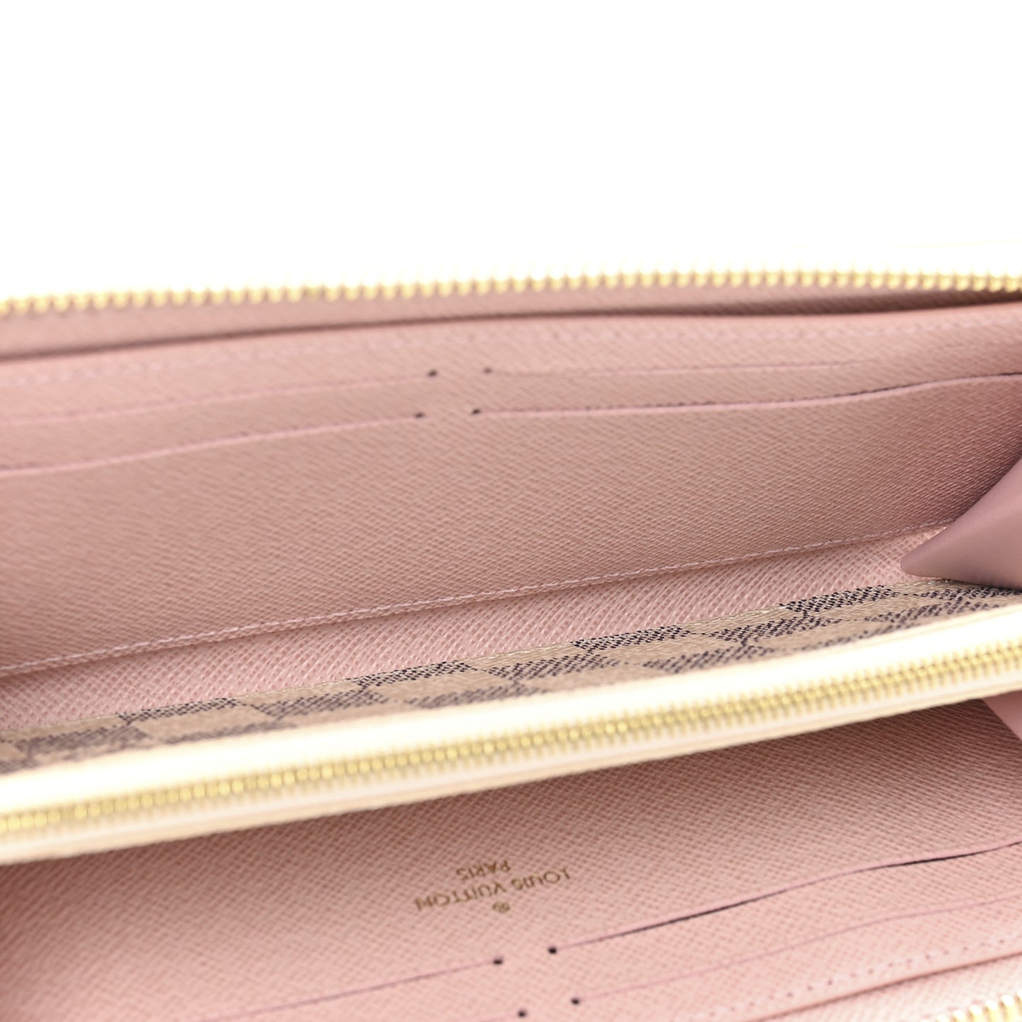 Damier Azur Clemence Wallet Rose Ballerine