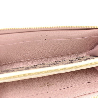 Louis Vuitton Damier Azur Clemence Wallet Rose Ballerine 5 of 8