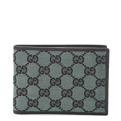 Gucci Monogram Mens Bi-Fold Wallet Green 1 of 6