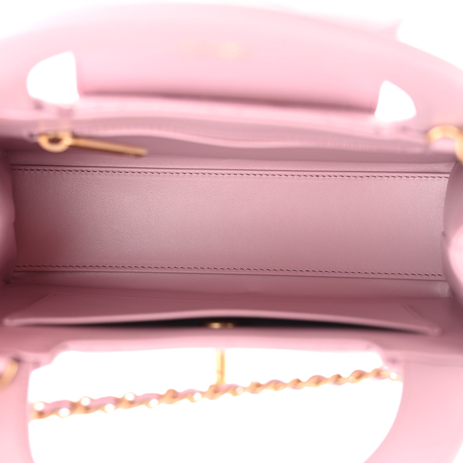 Chanel Shiny Aged Calfskin Quilted Nano Kelly Shopper Pink 5 of 11