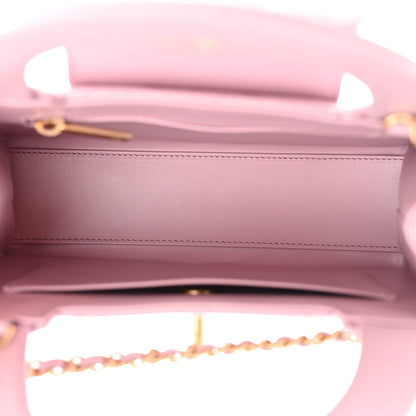 Chanel Shiny Aged Calfskin Quilted Nano Kelly Shopper Pink 5 of 11