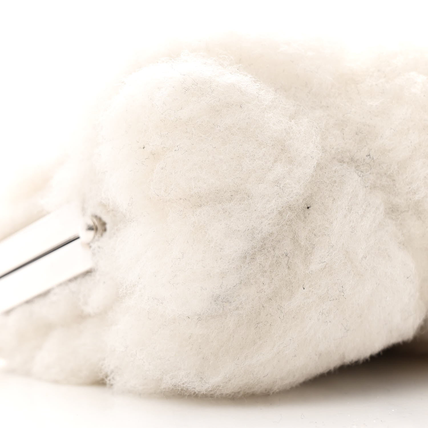 Chanel Shearling Sheepskin Lambskin Quilted Clutch With Chain White 9 of 10