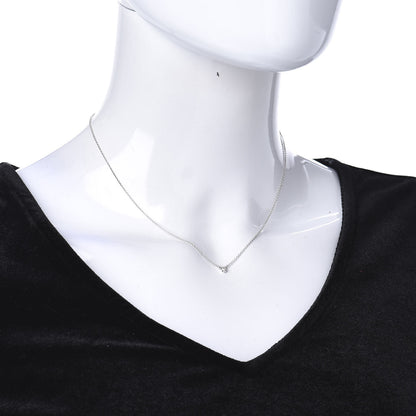 Tiffany Sterling Silver Diamond .03ct Elsa Peretti Diamonds by the Yard Pendant Necklace 2 of 6