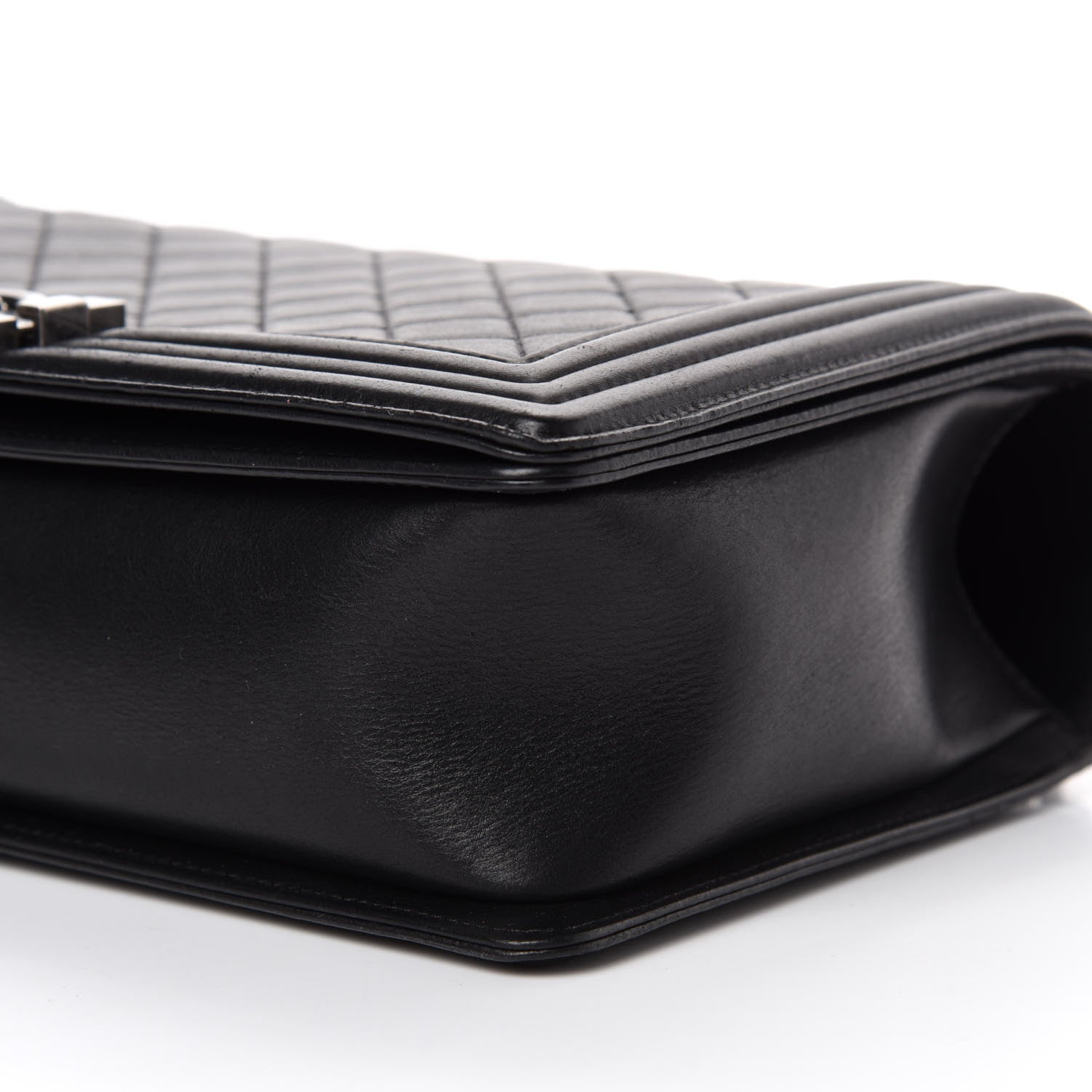 Chanel Metallic Calfskin Quilted New Medium Boy Flap Black 8 of 13