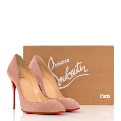 Christian Louboutin Veau Velours Pigalle Follies 100 Pumps 35.5 Ronsard 9 of 9