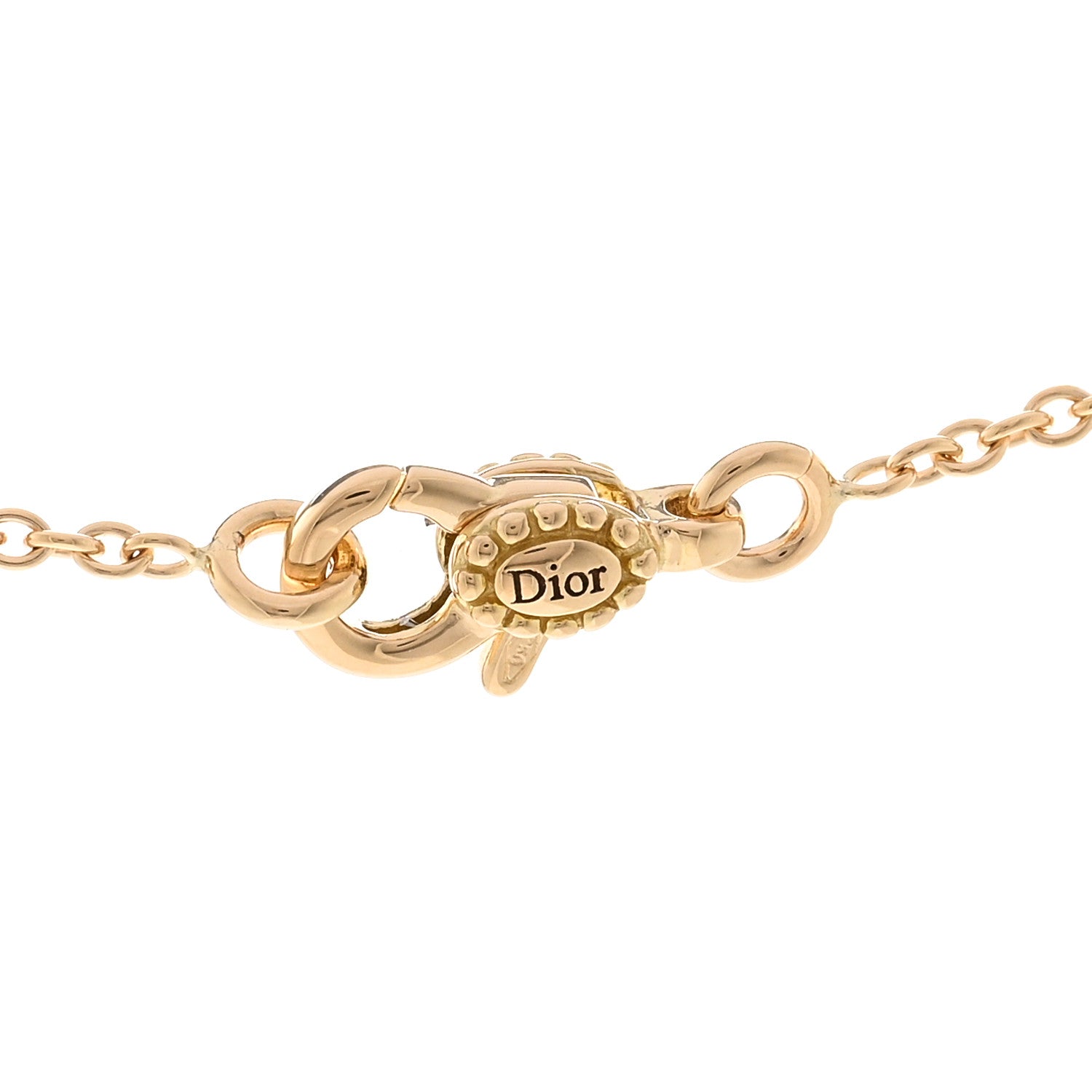 Christian Dior 18K Yellow Gold Emerald Mimirose Pendant Necklace 4 of 6