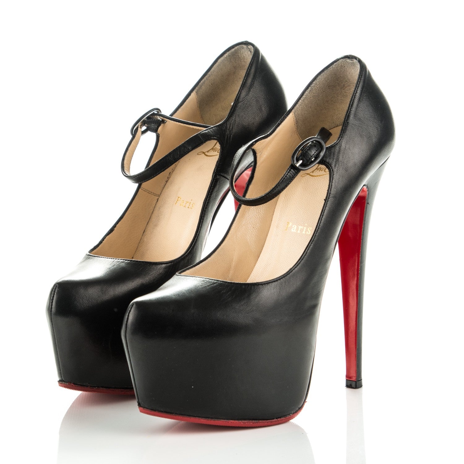 Christian Louboutin Kid Lady Daf 160 Pumps 38 Black 3 of 8