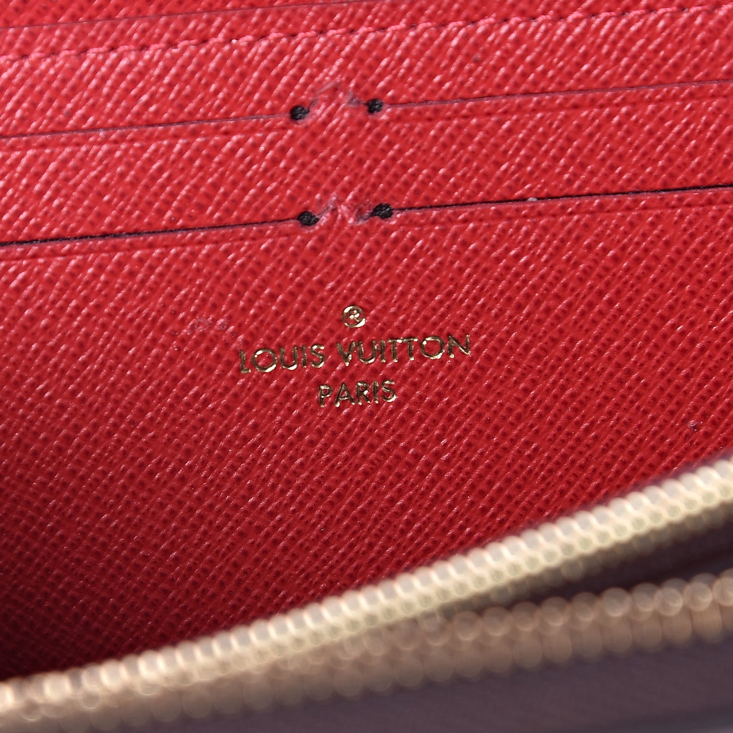 Louis Vuitton Damier Ebene Clemence Wallet Cherry 6 of 7