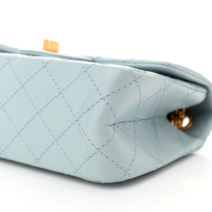 Chanel Aged Calfskin Quilted 2.55 Reissue Mini Flap Light Blue 10 of 11