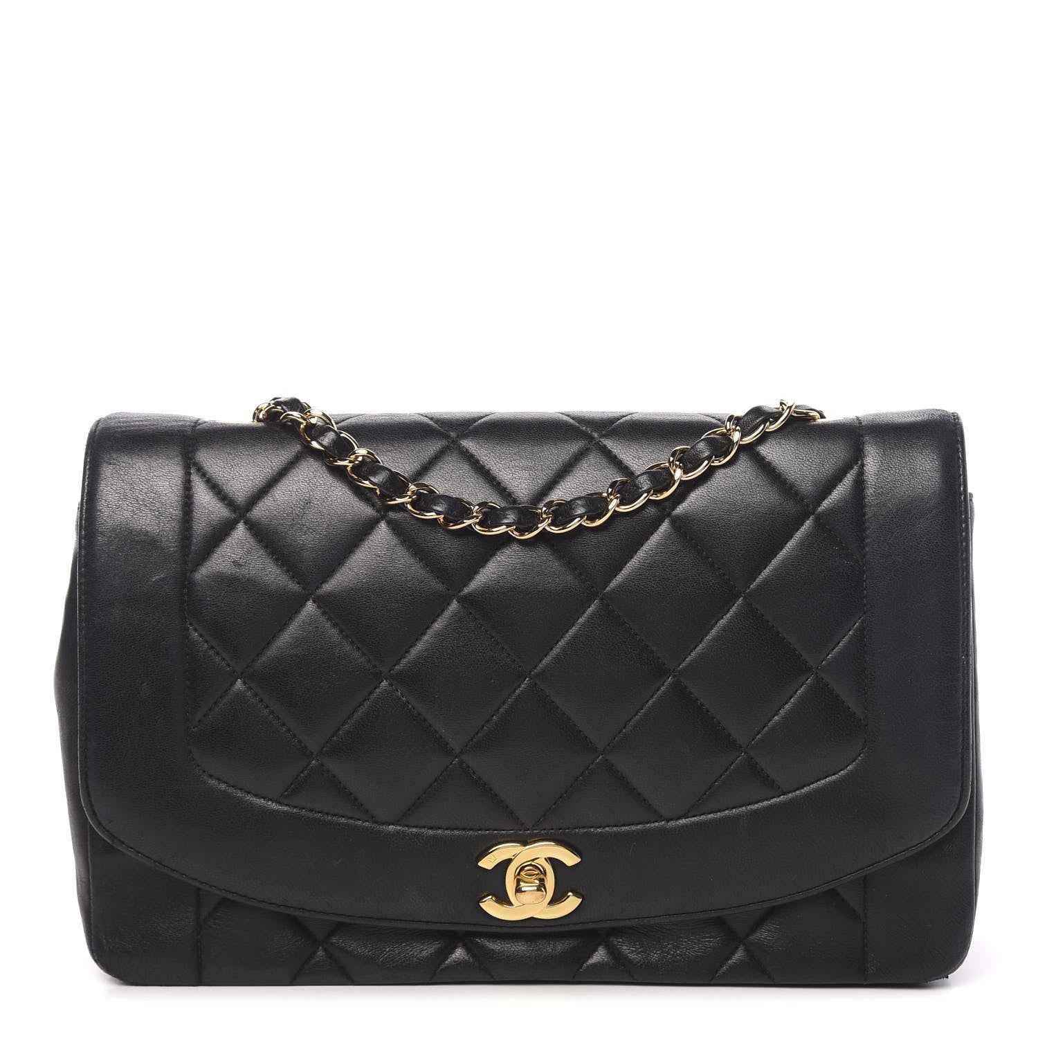 Chanel Lambskin Quilted Small Single Flap Black 1 of 15