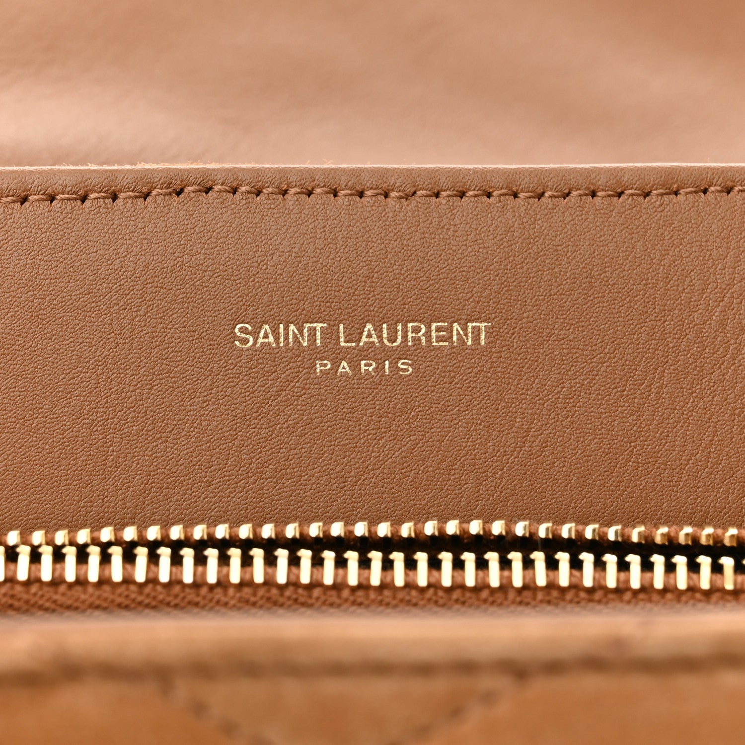 Saint Laurent Suede Y Quilted Monogram Medium Loulou Chain Satchel Cinnamon 6 of 9