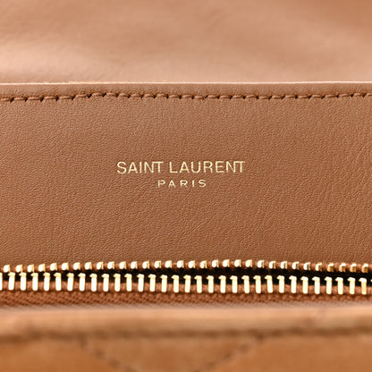 Saint Laurent Suede Y Quilted Monogram Medium Loulou Chain Satchel Cinnamon 6 of 9