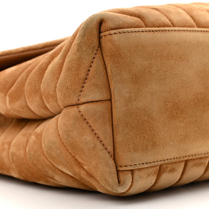 Saint Laurent Suede Y Quilted Monogram Medium Loulou Chain Satchel Cinnamon 9 of 10