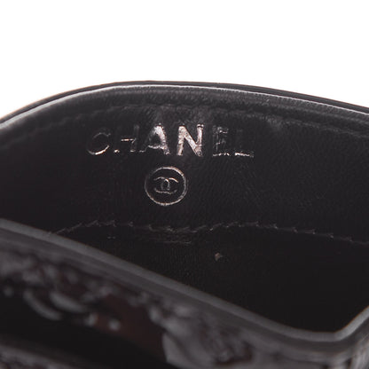 Chanel Patent Calfskin Lucky Symbols Card Holder Case Black 6 of 8