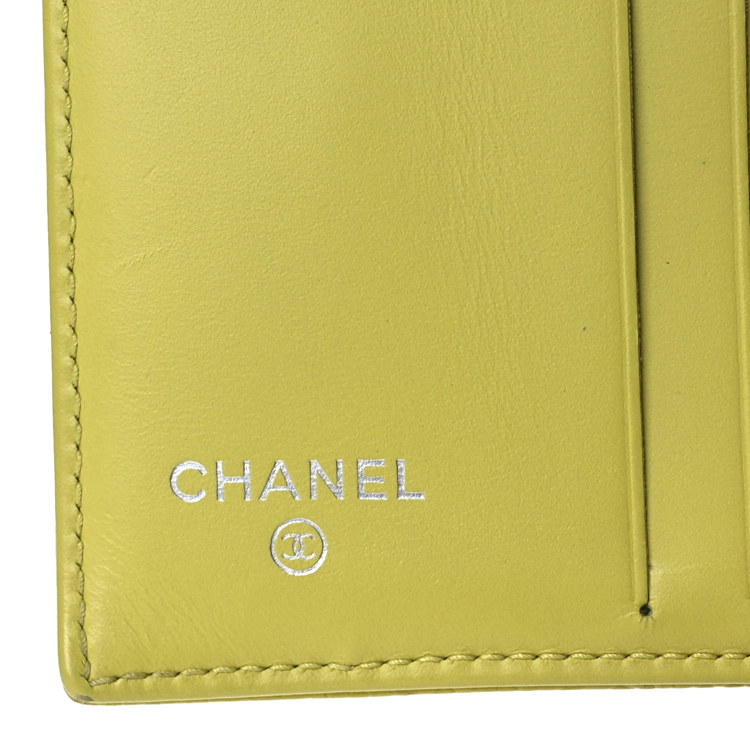 Chanel Caviar Timeless CC Compact French Wallet Yellow 7 of 15