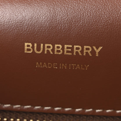 Burberry Calfskin Vintage Check Small Two Handle Title Bag Black 6 of 9
