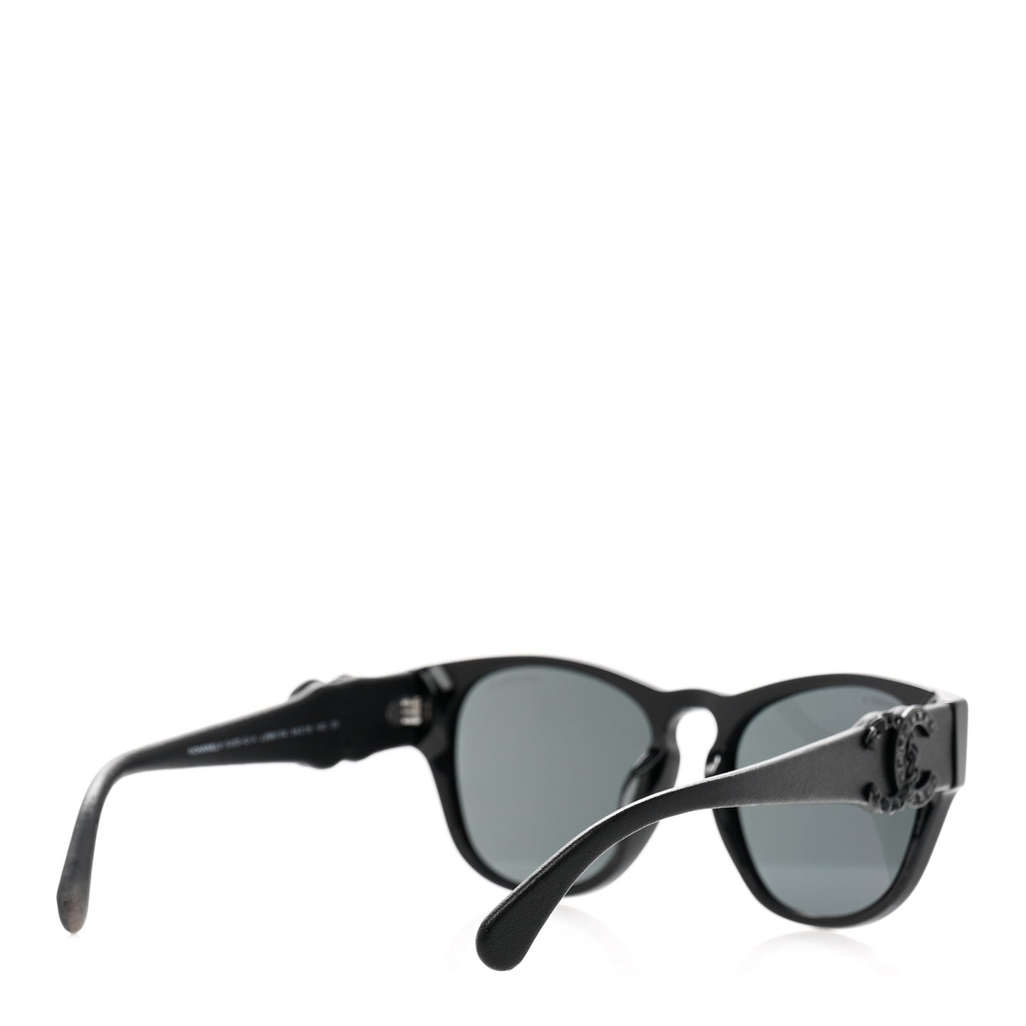 Crystal Lambskin CC Sunglasses 5455-Q-A Black