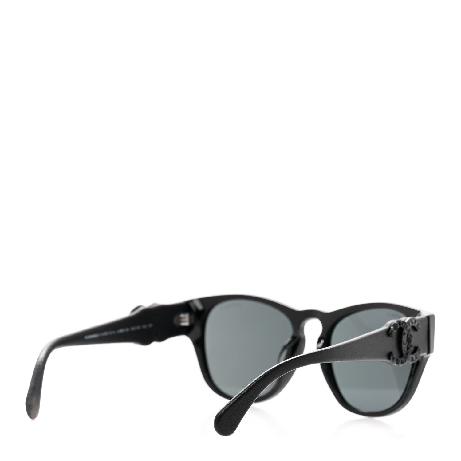 Chanel Crystal Lambskin CC Sunglasses 5455-Q-A Black 4 of 10
