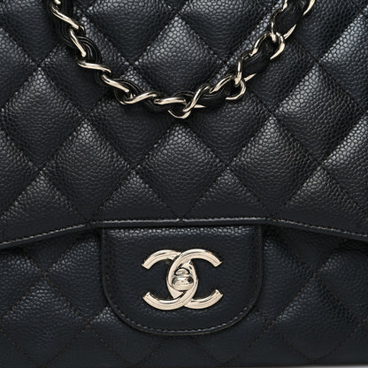 Chanel Caviar Quilted Jumbo Single Flap Black 8 of 10
