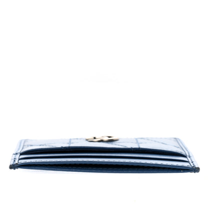 Gucci Calfskin Matelasse Aria GG Marmont Card Holder Clear Blue 9 of 9