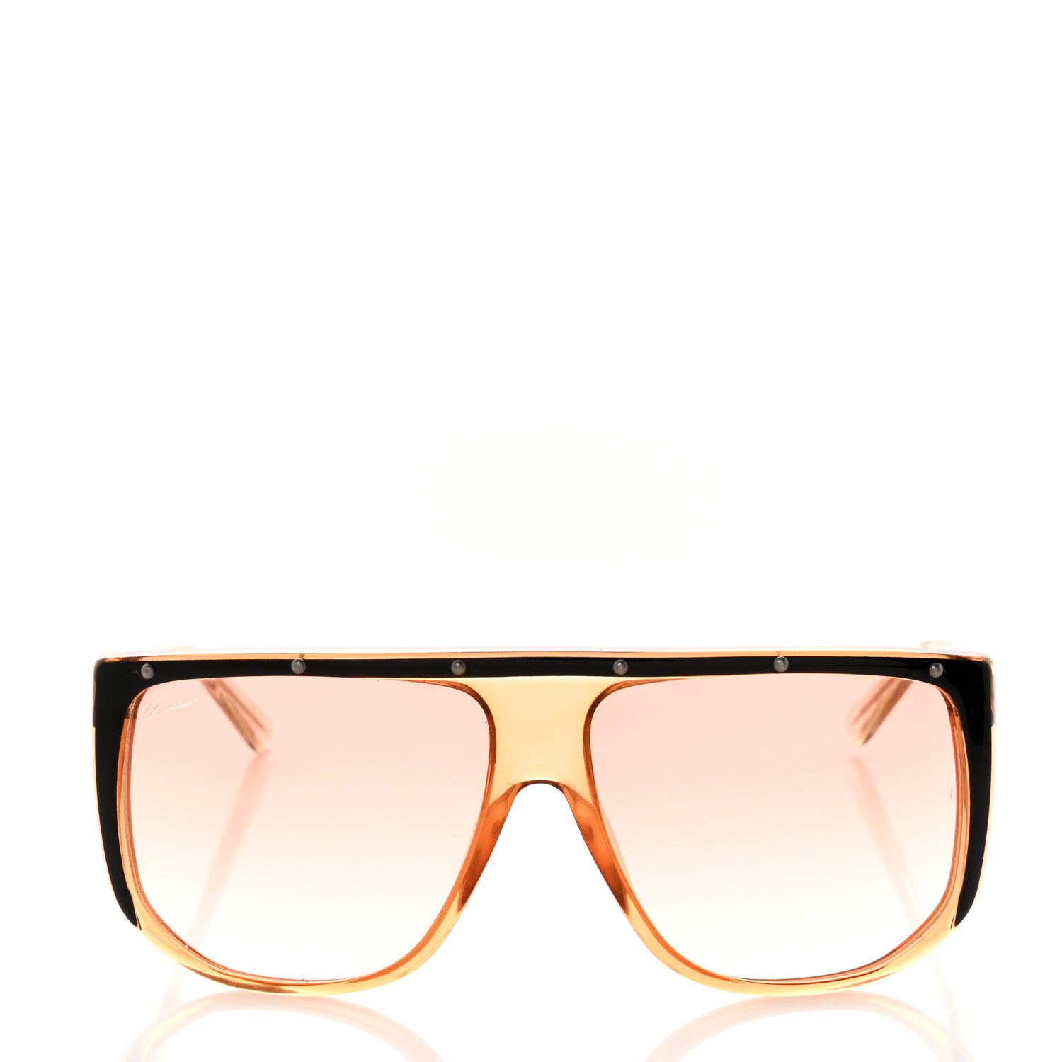 Gucci Studded Shield Sunglasses GG 3705/S Orange 2 of 7