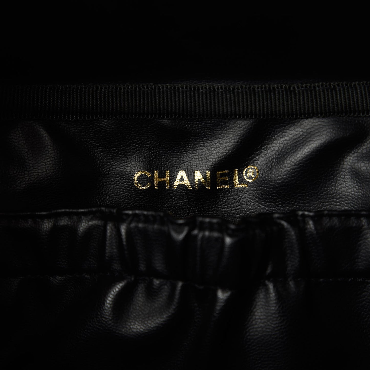 Calfskin Vanity Cosmetic Bag Black