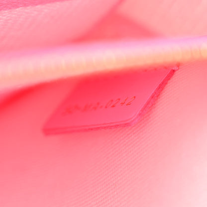 Christian Dior Canvas Toile De Jouy Reverse Embroidered Medium Lady D-Lite Fluorescent Pink 7 of 11