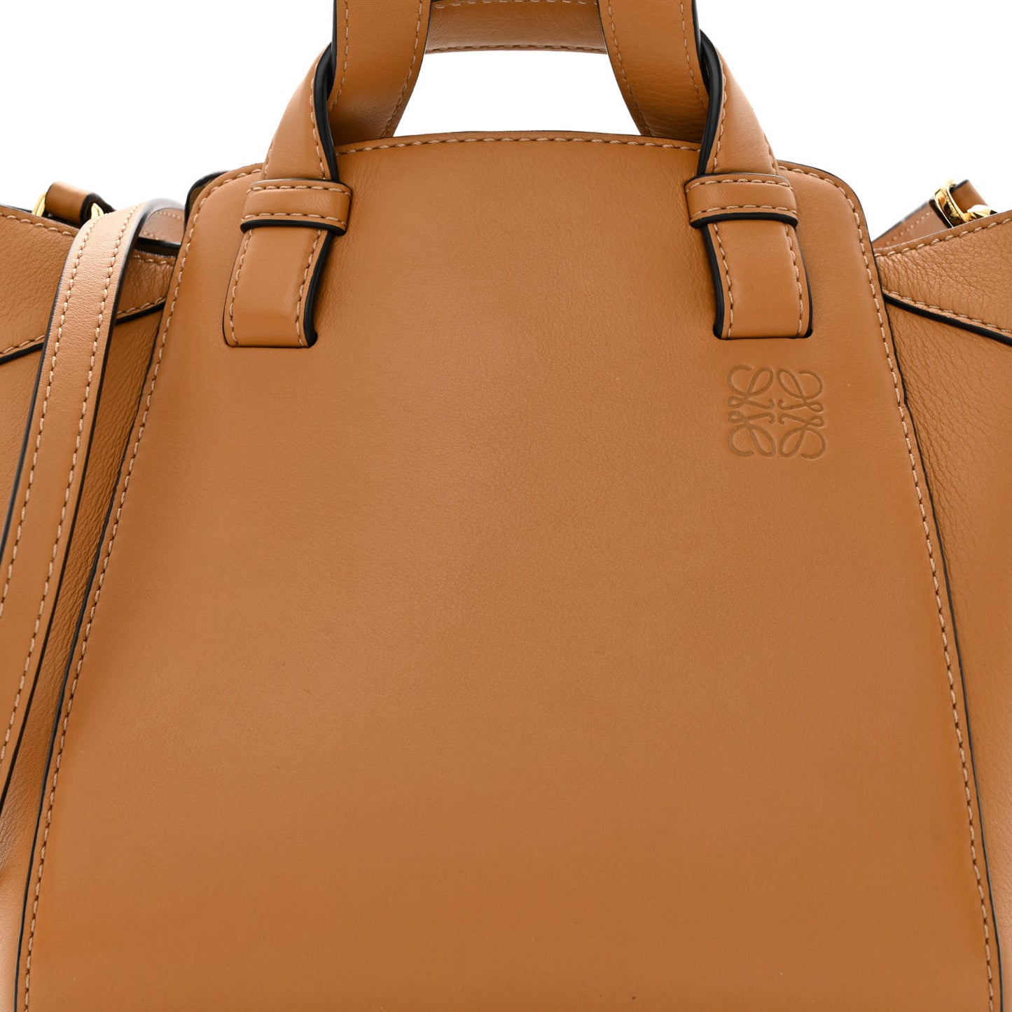 Calfskin Small Hammock Nugget Shoulder Bag Light Caramel