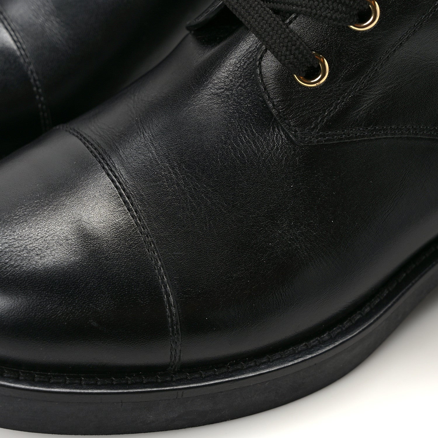 Louis Vuitton Calfskin Wonderland Ranger Boots 38.5 Black 9 of 10