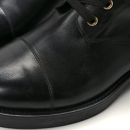 Louis Vuitton Calfskin Wonderland Ranger Boots 38.5 Black 9 of 10