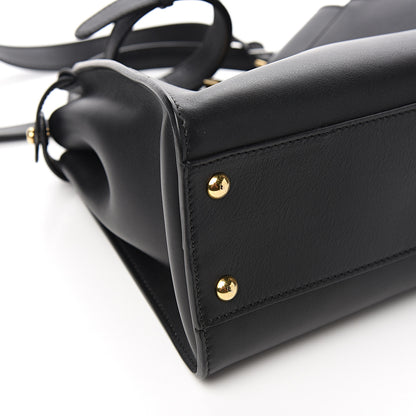 Fendi Vitello Seta Shiny Nappa Medium Peekaboo Iconic Satchel Black 11 of 11