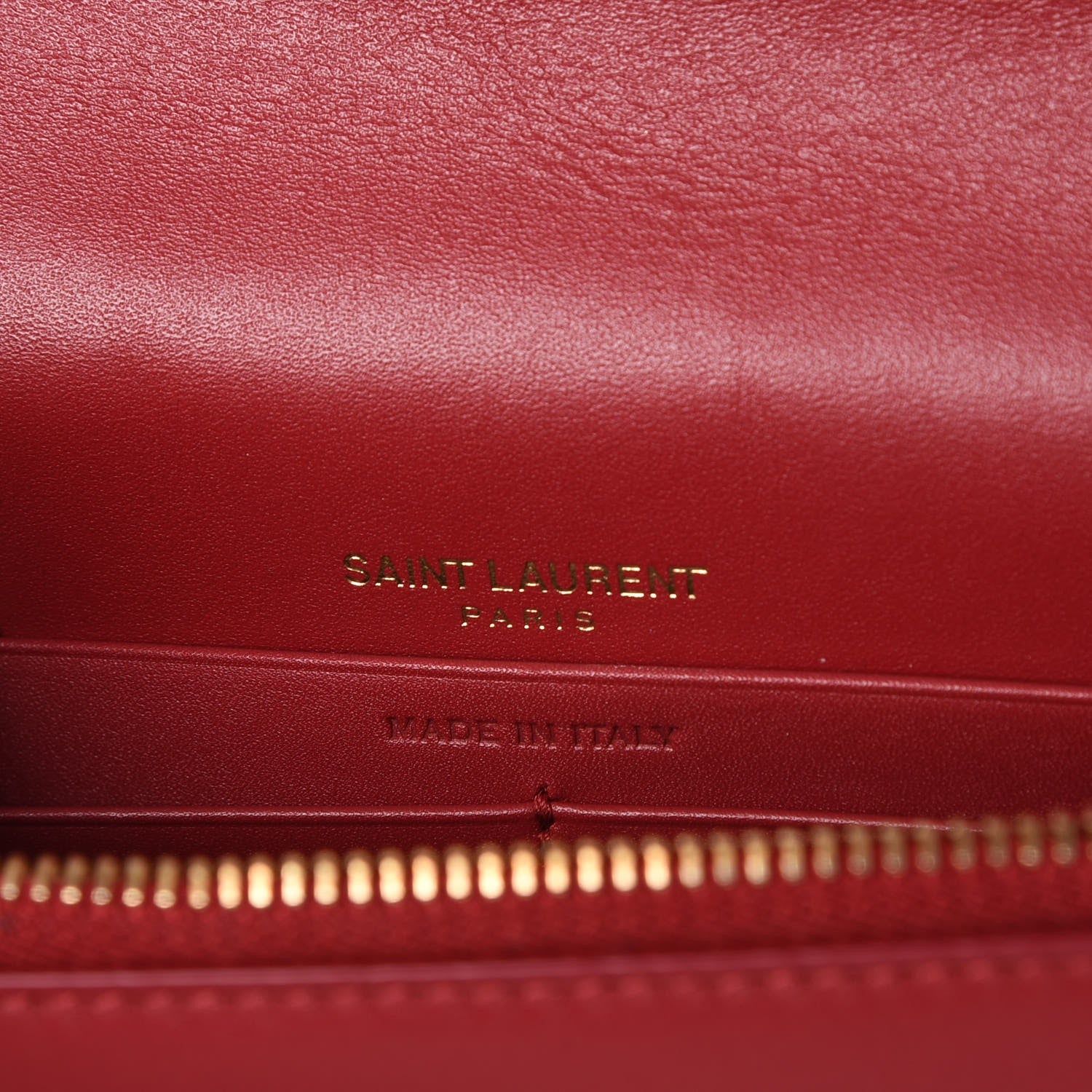 Saint Laurent Smooth Calfskin Classic Monogram Kate Tassel Chain Wallet New Lipstick 6 of 8