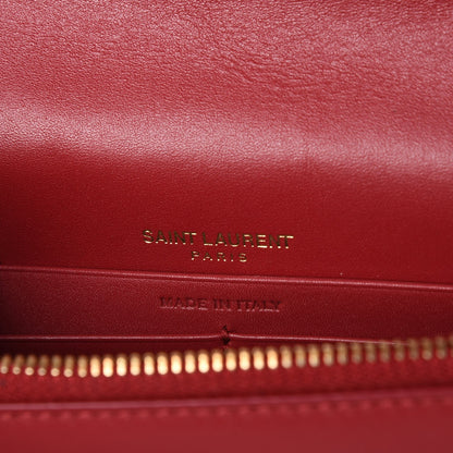 Saint Laurent Smooth Calfskin Classic Monogram Kate Tassel Chain Wallet New Lipstick 6 of 8