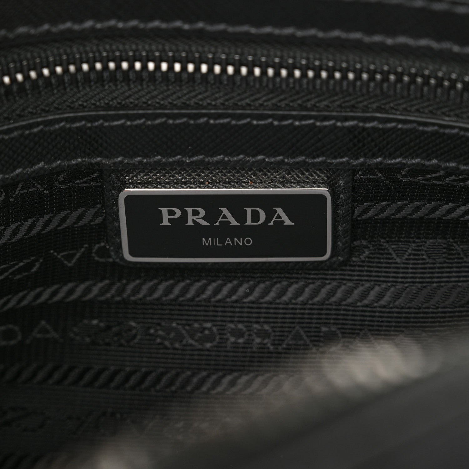 Prada Re-Nylon Tessuto Saffiano Pocket Flap Messenger Bag Black 6 of 9