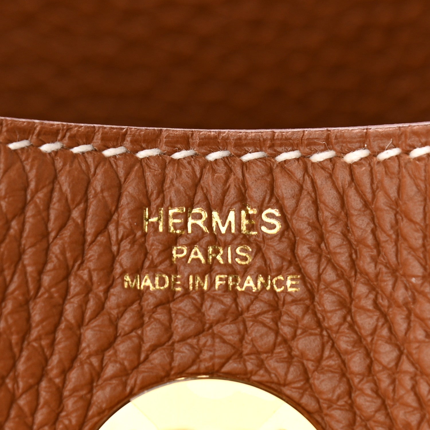 Hermes Taurillon Clemence Lindy 26 Gold 5 of 9