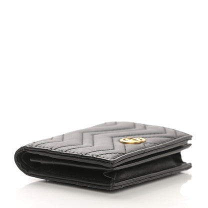 Gucci Calfskin Matelasse GG Marmont Card Case Wallet Black 4 of 10