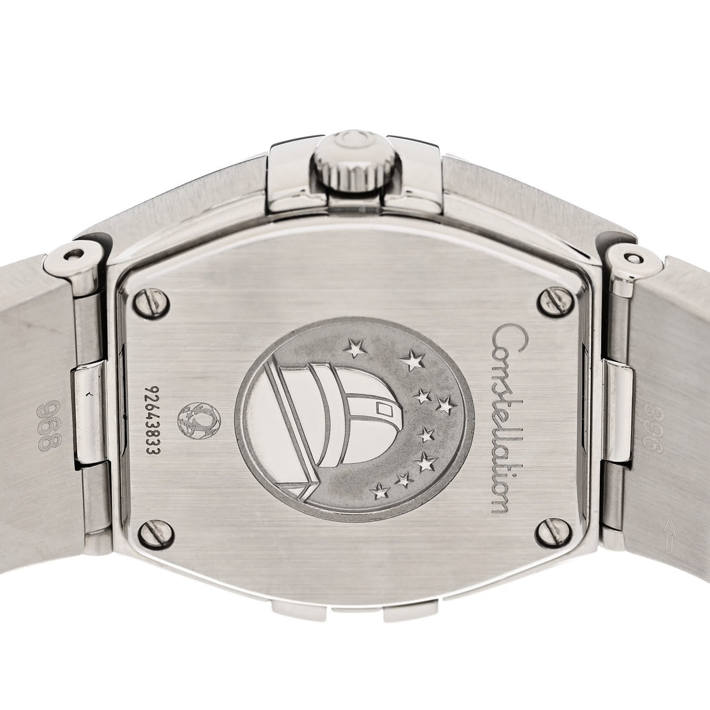Stainless Steel Diamond Bezel Mother of Pearl 24mm Constellation Quartz Watch 123.15.24.60.05.001
