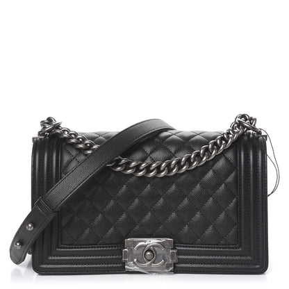 Chanel Caviar Quilted Medium Boy Flap Black 1 of 10