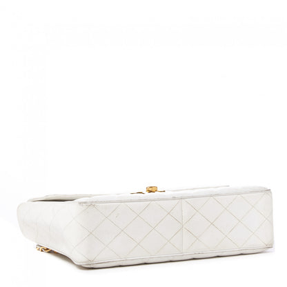 Chanel Caviar Quilted Jumbo Single Flap White 3 of 11