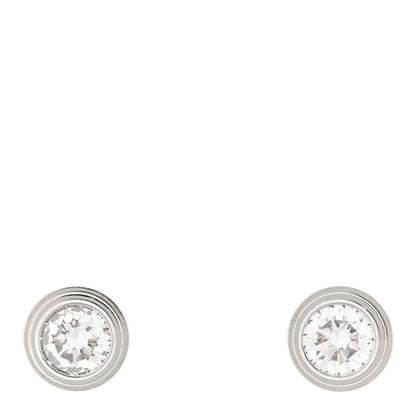 Cartier 18K White Gold Diamond MM D'Amour Earrings 1 of 5